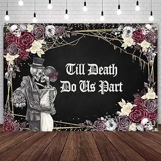 till death do us 部分背景幽灵骷髅哥特式婚礼派对装饰用品新娘送礼